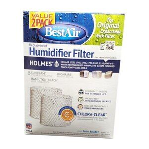 Best Air H64 Replacement Humidifier Expandable Wick Filter 2 PACK Holmes B
